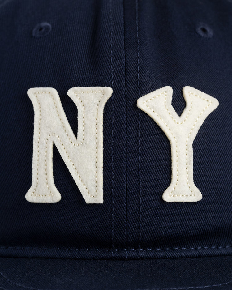 New York Black Yankees Felt 'NY' Cotton Twill Ballcap