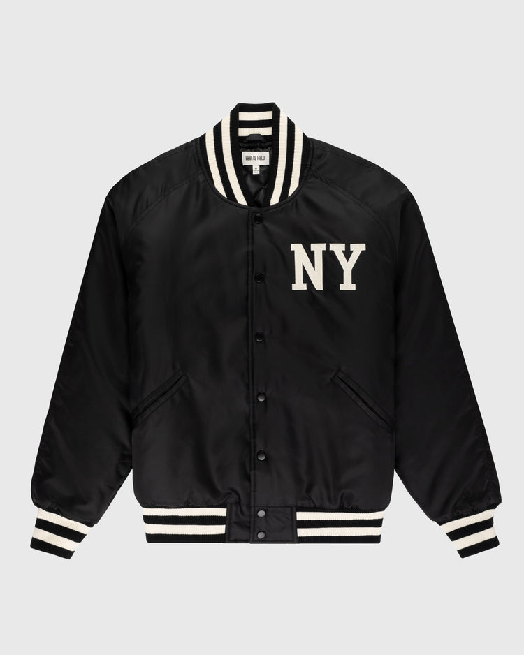 New York Black Yankees Satin Varsity Jacket