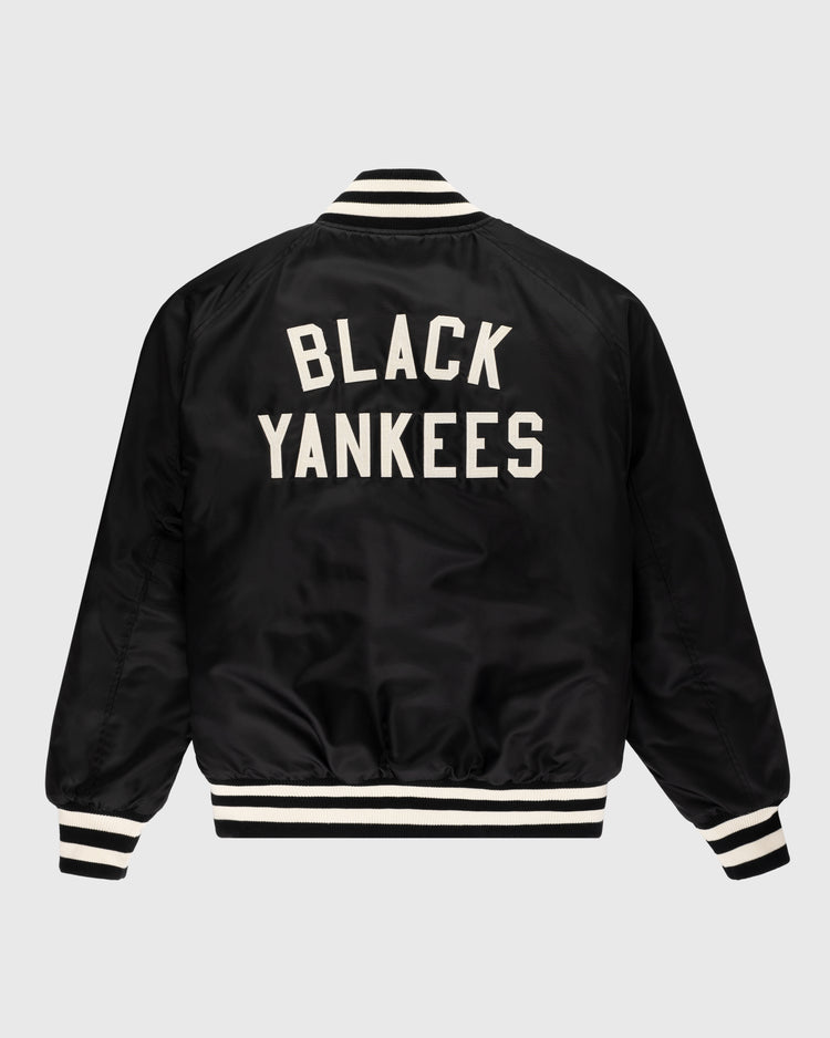 New York Black Yankees Satin Varsity Jacket
