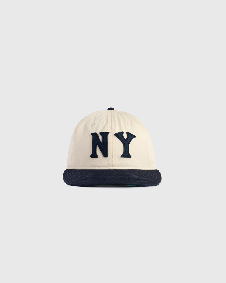 New York Black Yankees Felt 'NY' Cotton Twill Ballcap