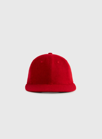 The EFF Red Wool Ballcap is displayed facing forward against a light gray background.