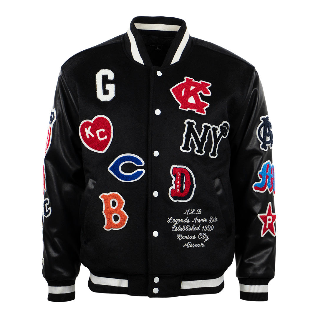 Negro League Baseball Allover Vintage Inspired Varsity Jacket