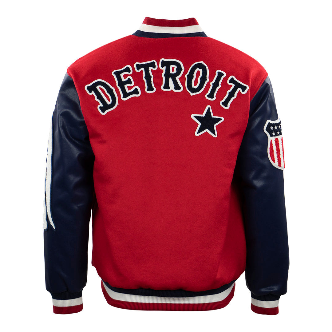 Ebbets Field Flannels Detroit Stars Vintage Inspired Varsity Jacket