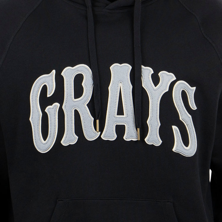 Homestead Grays French Terry Script Hooded Sweatshirt - Black