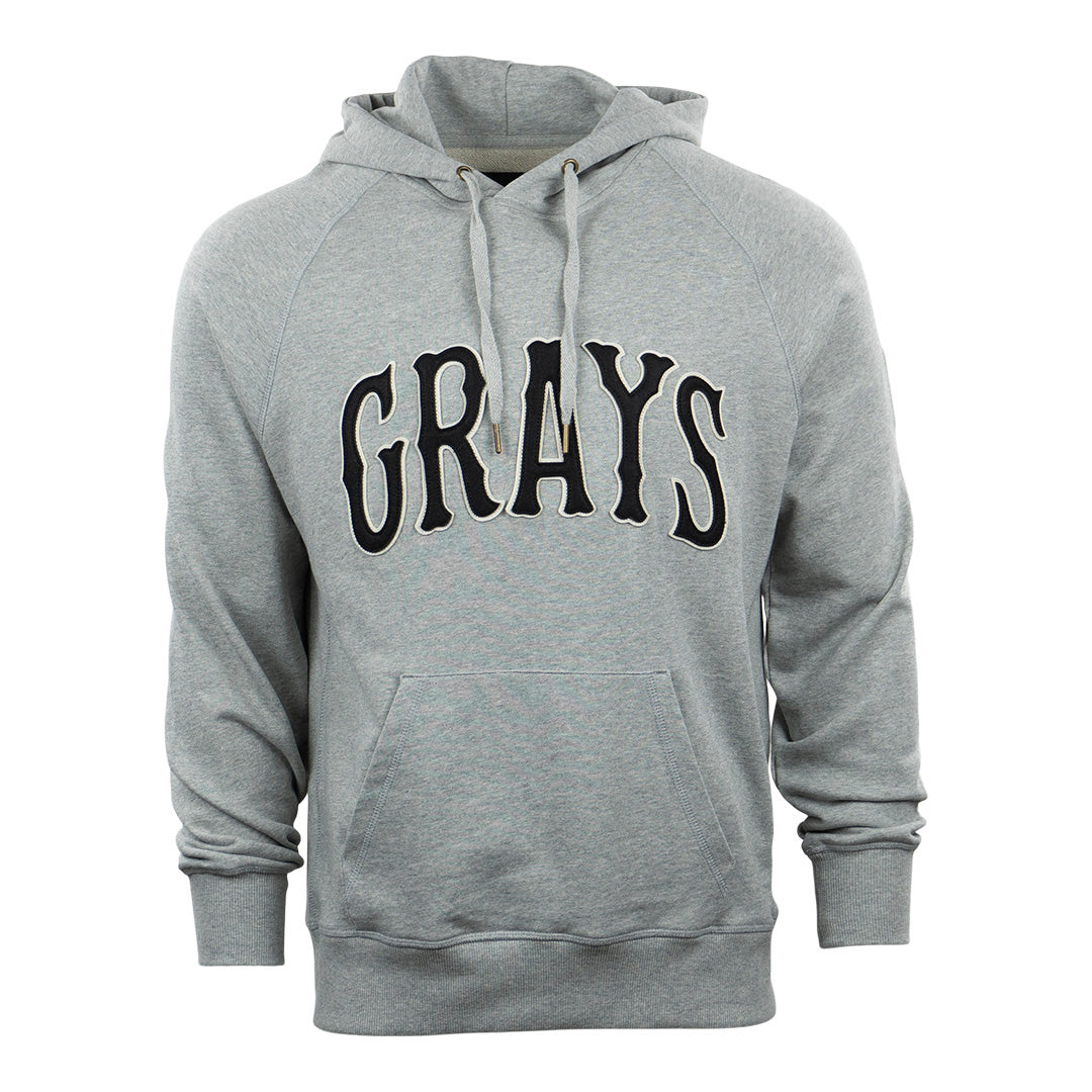 Homestead Grays French Terry Script Hooded Sweatshirt - Gray
