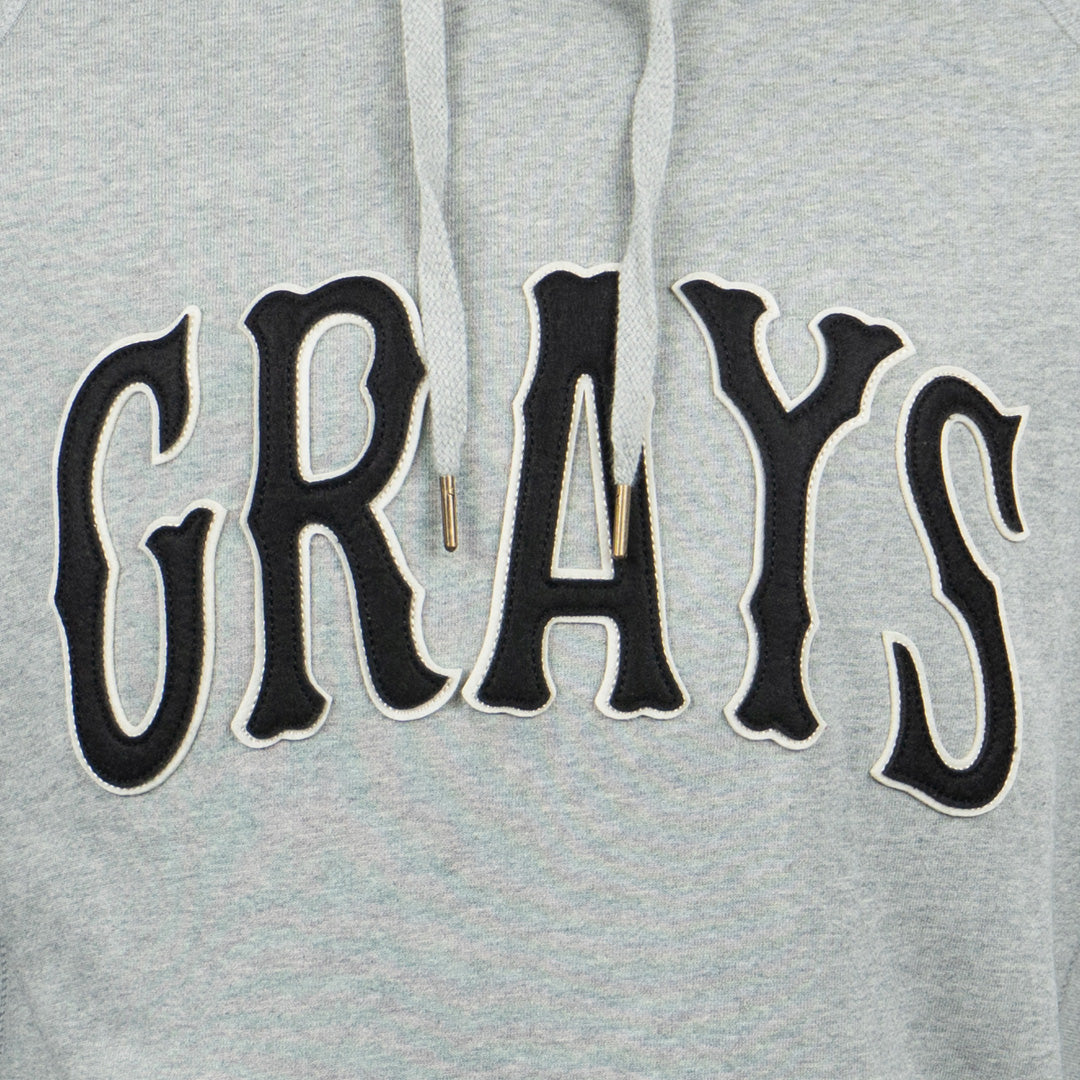 Homestead Grays French Terry Script Hooded Sweatshirt - Gray