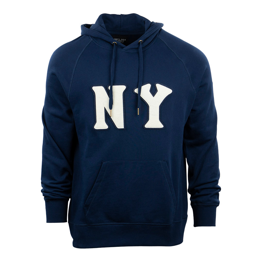 New York Black Yankees French Terry Script Hooded Sweatshirt - Navy