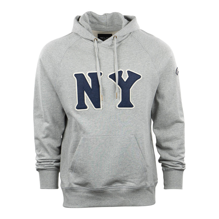 New York Black Yankees French Terry Script Hooded Sweatshirt - Gray