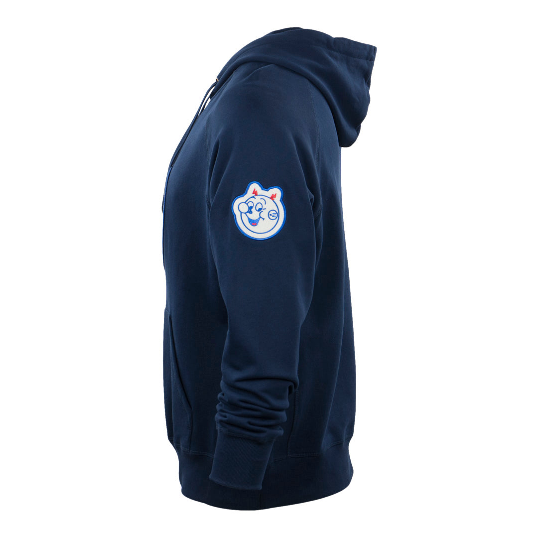 Reddy Kilowatt French Terry Script Hooded Sweatshirt - Navy Blue