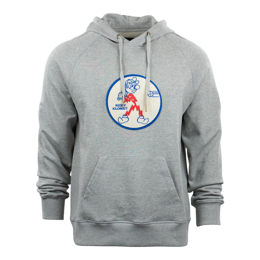 Reddy Kilowatt French Terry Script Hooded Sweatshirt - Gray