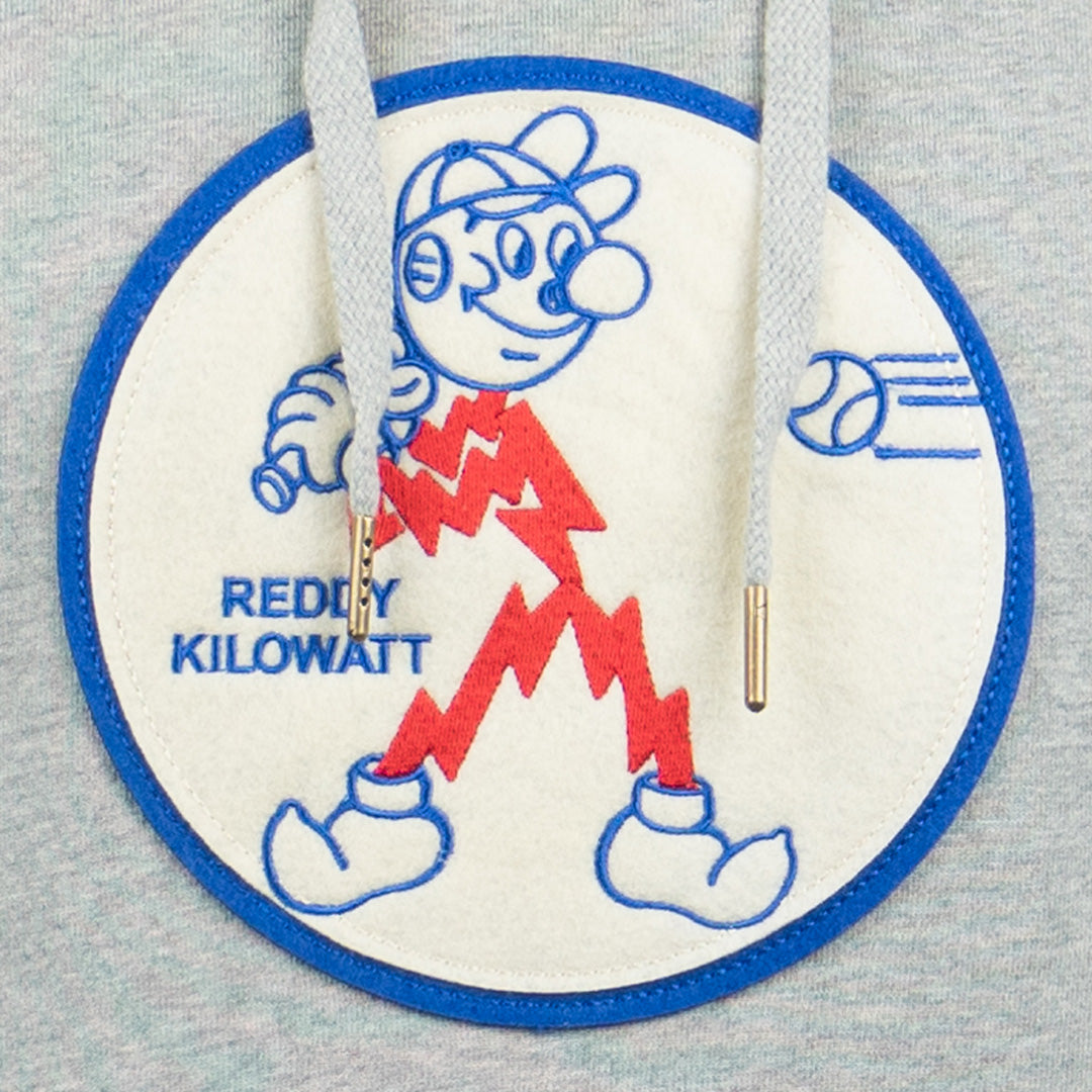 Reddy Kilowatt French Terry Script Hooded Sweatshirt - Gray