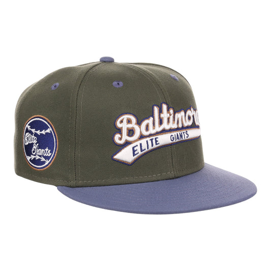 Baltimore Elite Giants NLB Mossy Slate Fitted Ballcap