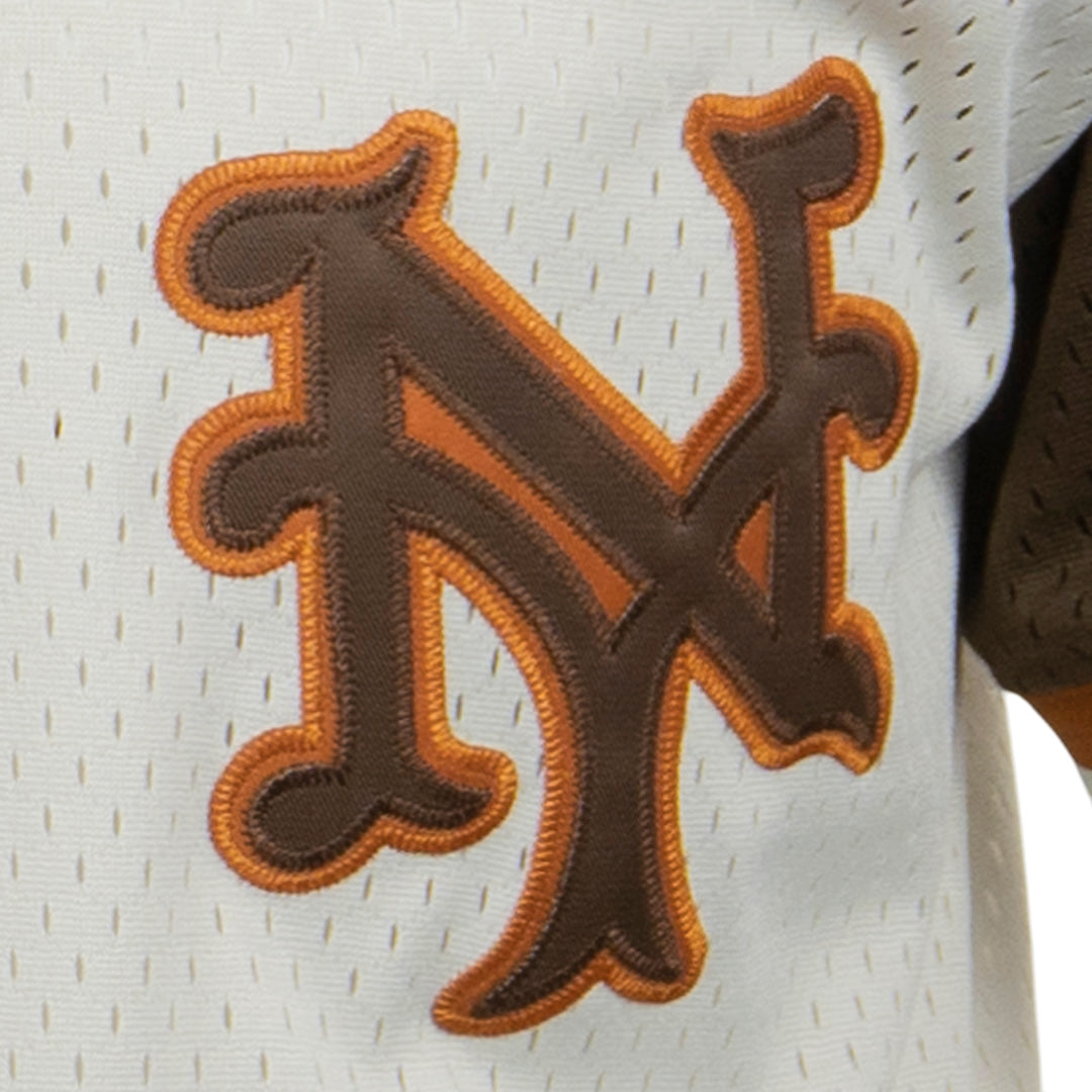Negro League Allover Vintage Inspired NL Sandbag Replica V-Neck Mesh Jersey
