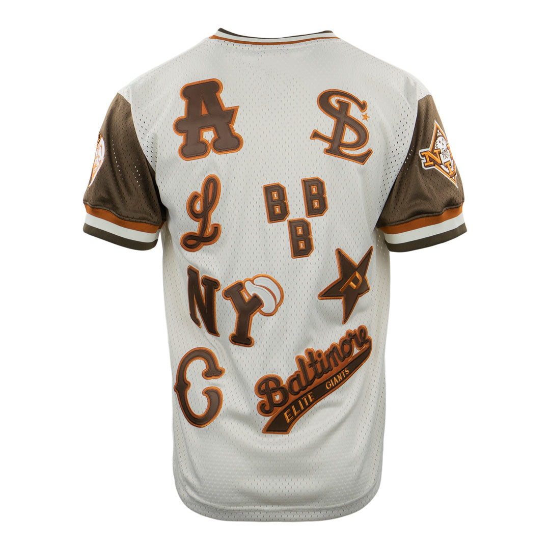 Ebbets Field Flannels Negro League Baseball Allover Vintage Inspired Varsity Jacket