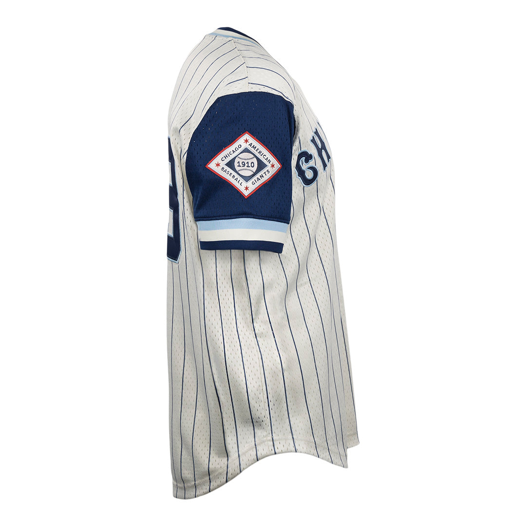 Chicago American Giants Vintage Inspired NL Pinstripe Replica V-Neck Mesh Jersey