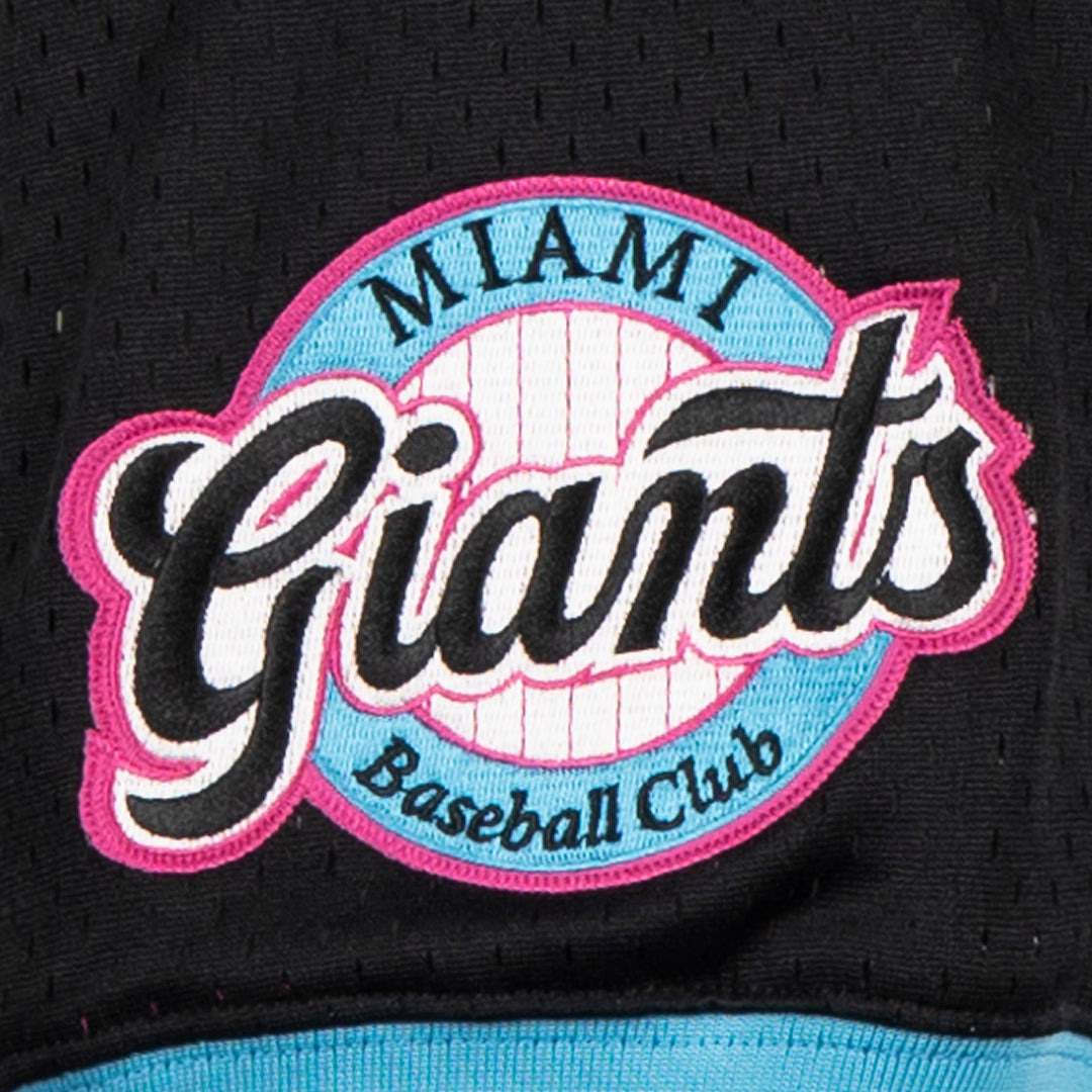 Miami Giants Vintage Inspired NL Pinstripe Replica V-Neck Mesh Jersey
