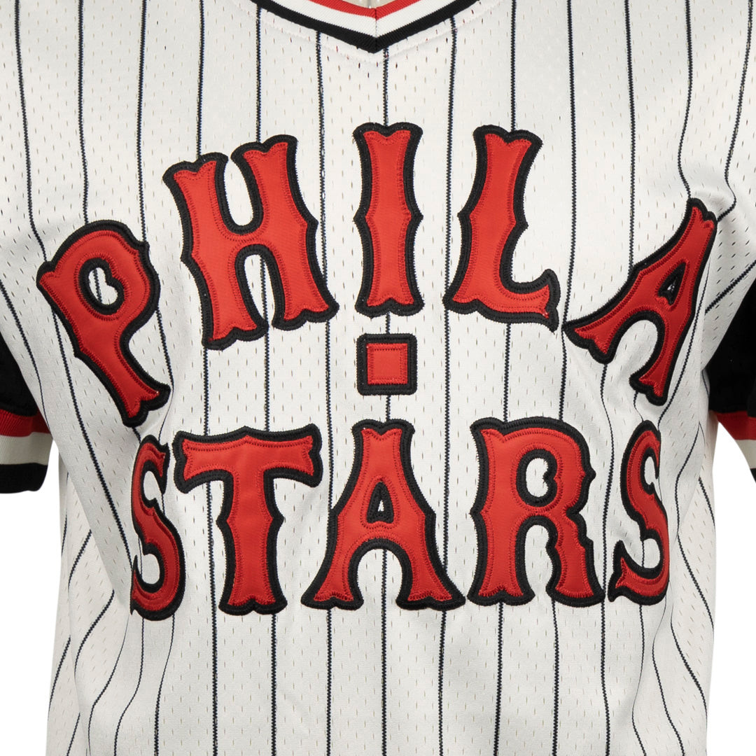 Philadelphia Stars Vintage Inspired NL Pinstripe Replica V-Neck Mesh Jersey