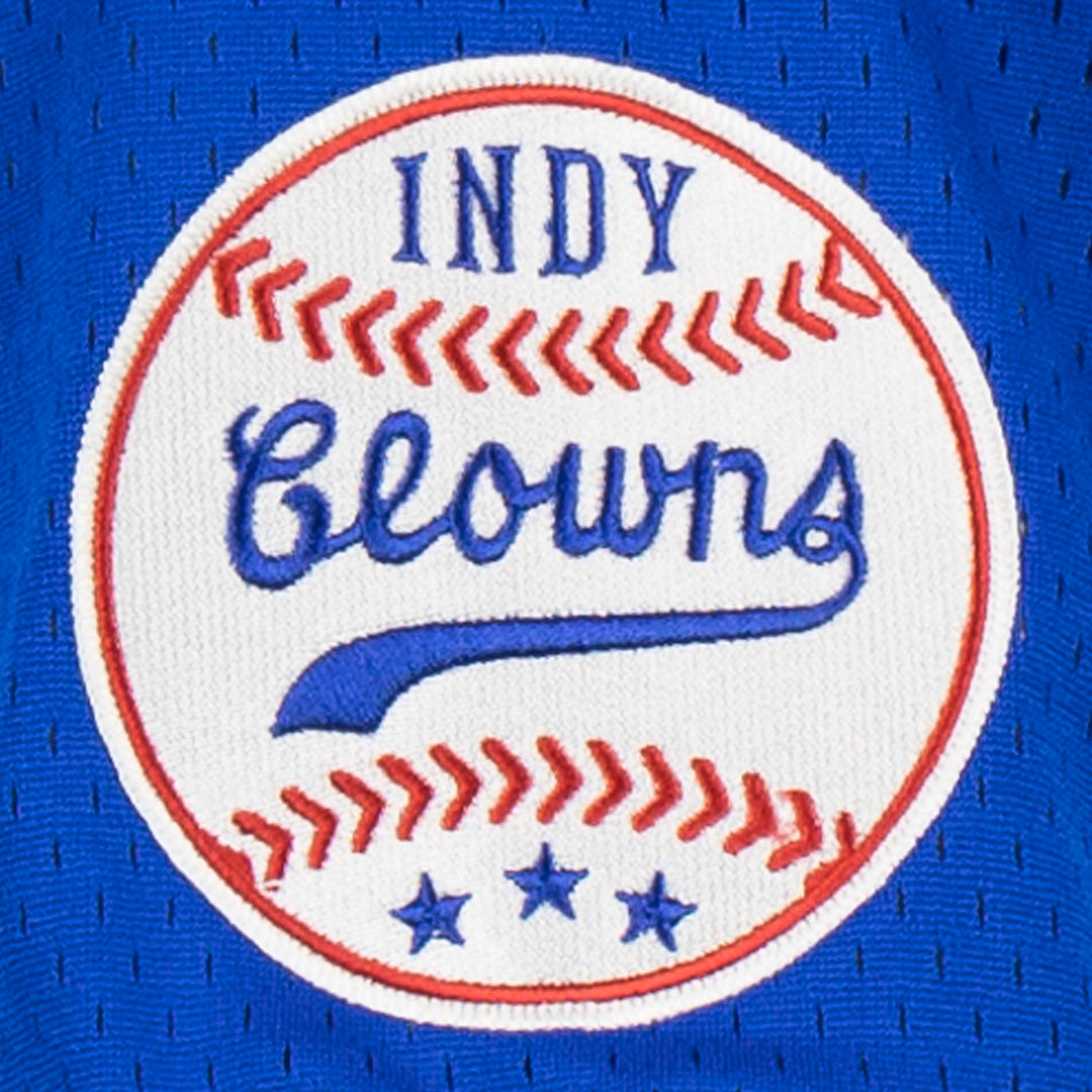 Indianapolis Clowns Vintage Inspired NL Pinstripe Replica V-Neck Mesh Jersey