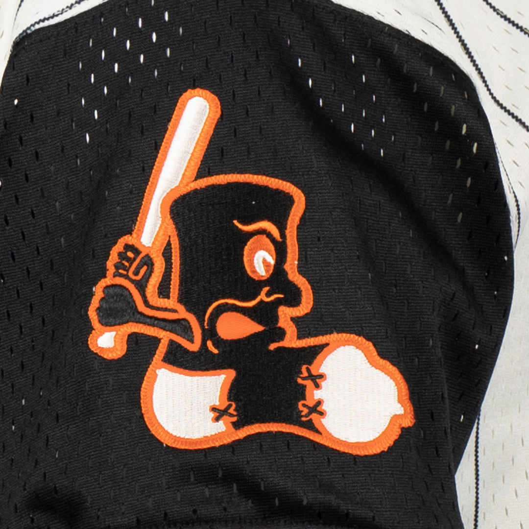 Baltimore Black Sox Vintage Inspired NL Pinstripe Replica V-Neck Mesh Jersey
