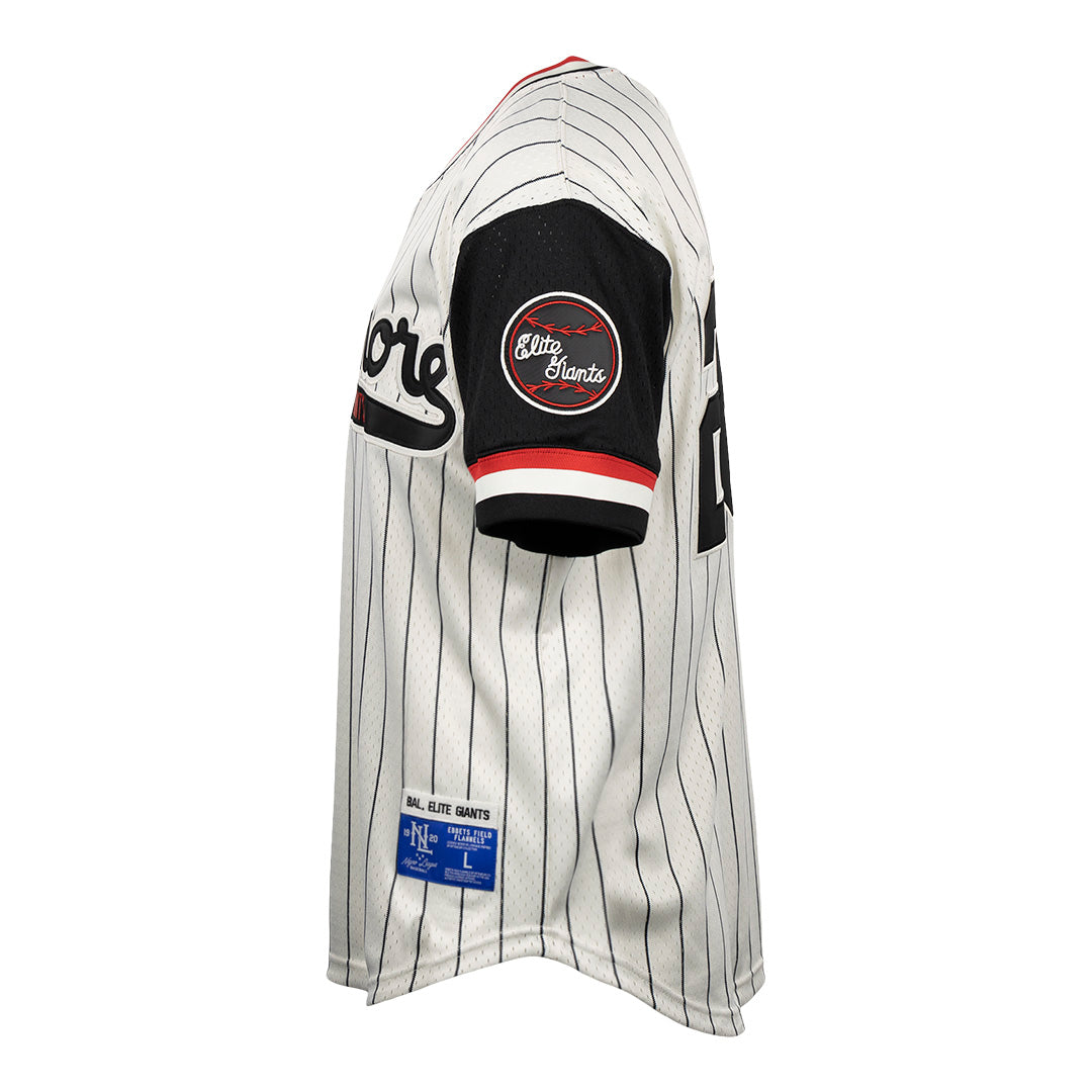 Baltimore Elite Giants Vintage Inspired NL Pinstripe Replica V-Neck Mesh Jersey