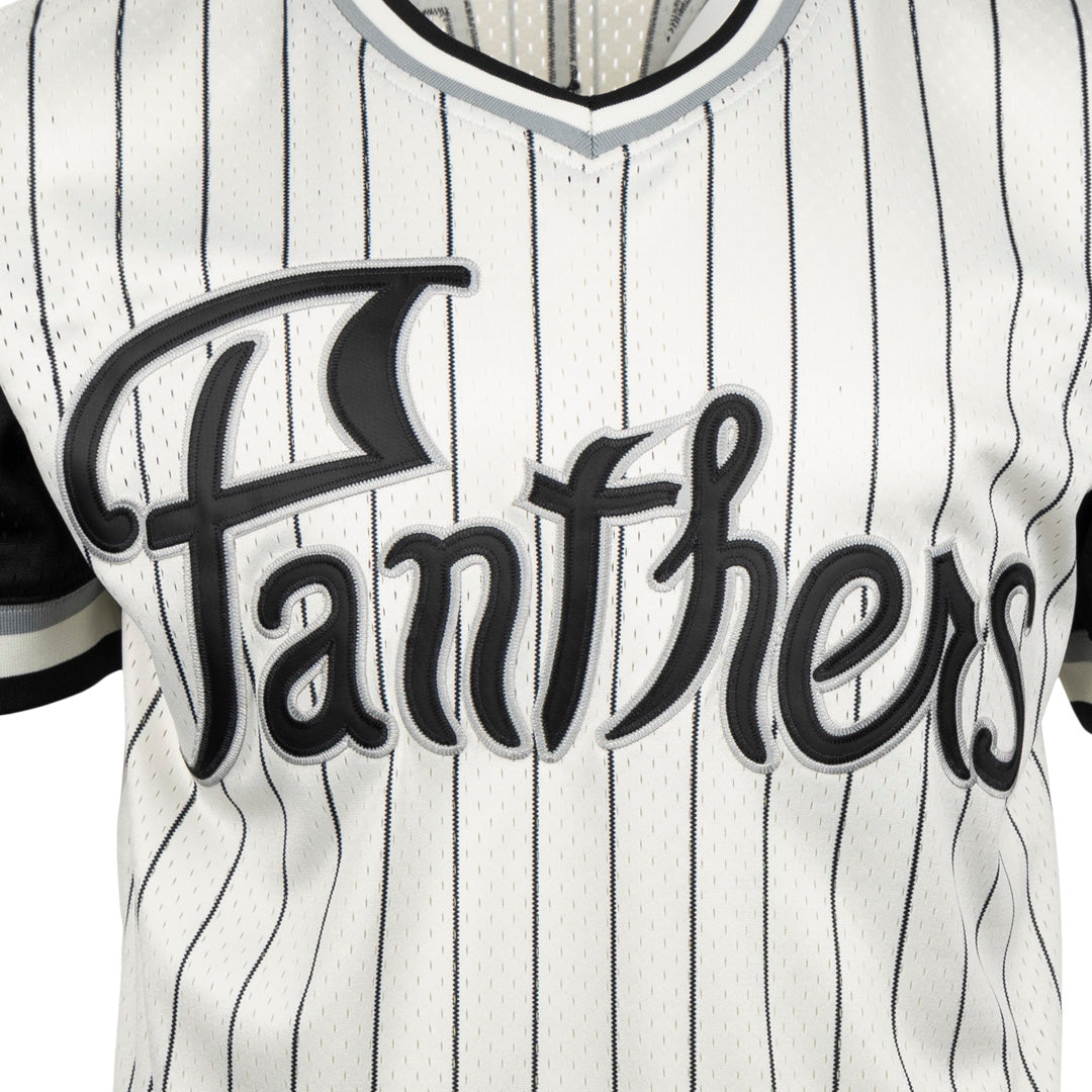 Montreal Black Panthers Vintage Inspired NL Pinstripe Replica V-Neck Mesh Jersey