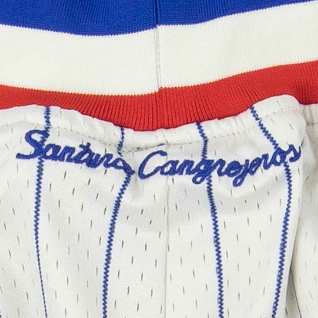 Santurce Cangrejeros Vintage Inspired NL Replica Pinstripe Mesh Shorts