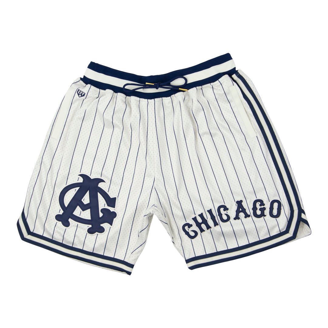 Chicago American Giants Vintage Inspired NL Replica Pinstripe Mesh Shorts