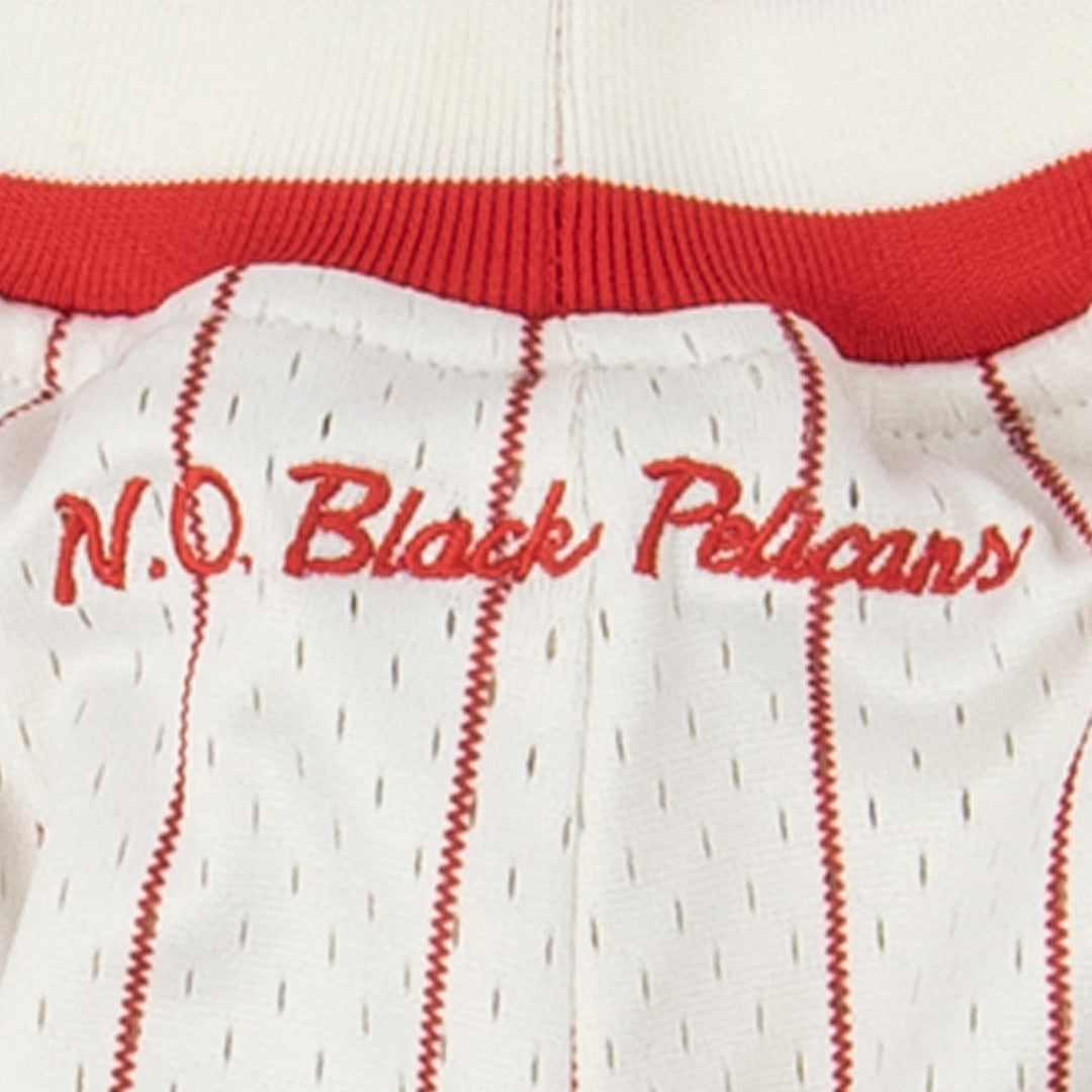 New Orleans Black Pelicans Vintage Inspired NL Replica Pinstripe Mesh Shorts