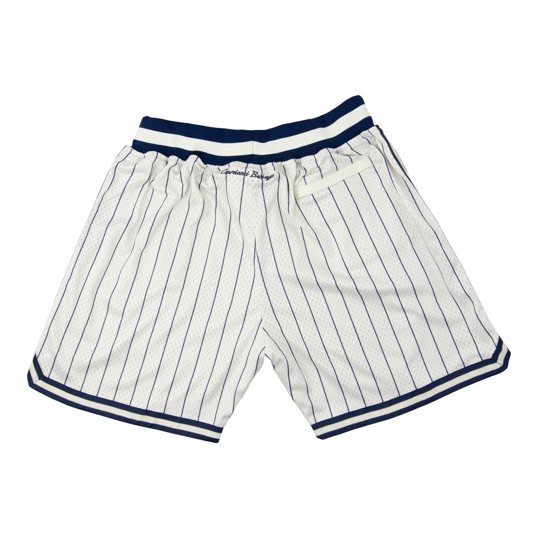 Cleveland Buckeyes Vintage Inspired NL Replica Pinstripe Mesh Shorts