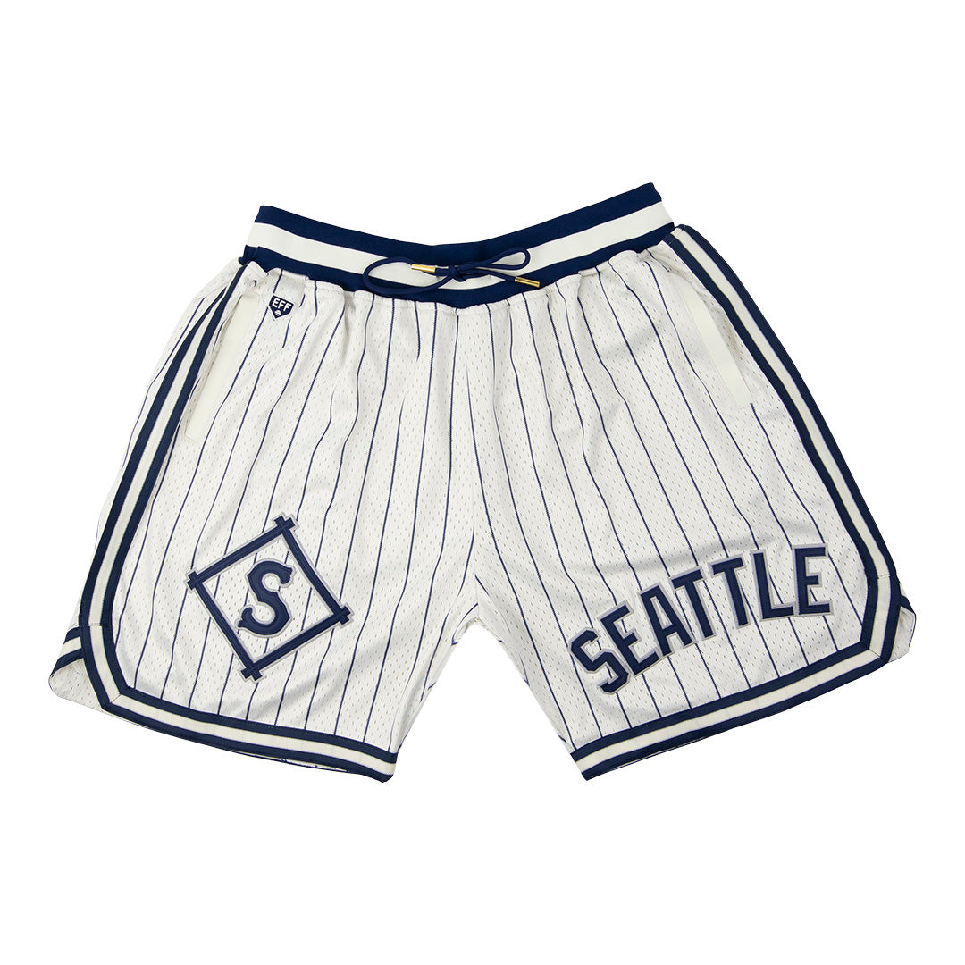 Seattle Steelheads Vintage Inspired NL Replica Pinstripe Mesh Shorts