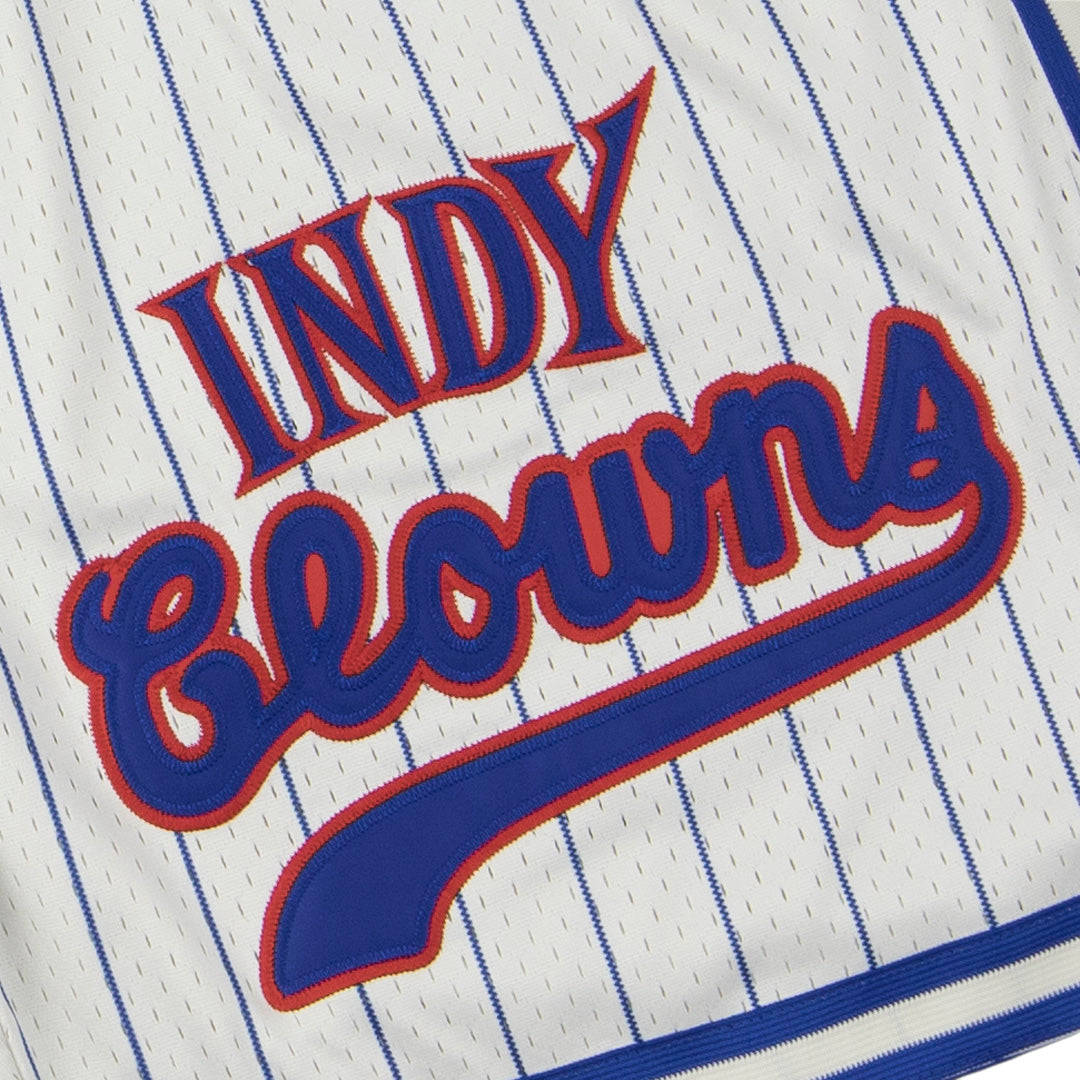 Indianapolis Clowns Vintage Inspired NL Replica Pinstripe Mesh Shorts