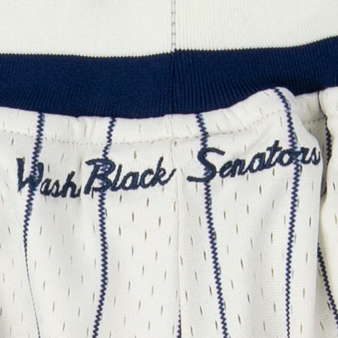 Washington Black Senators Vintage Inspired NL Replica Pinstripe Mesh Shorts