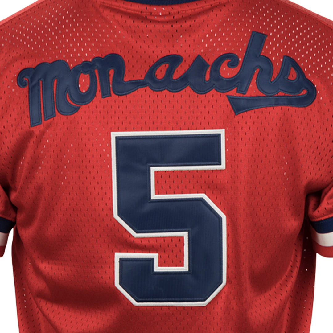 Kansas City Monarchs Vintage Inspired NL Replica V-Neck Mesh Jersey - Red