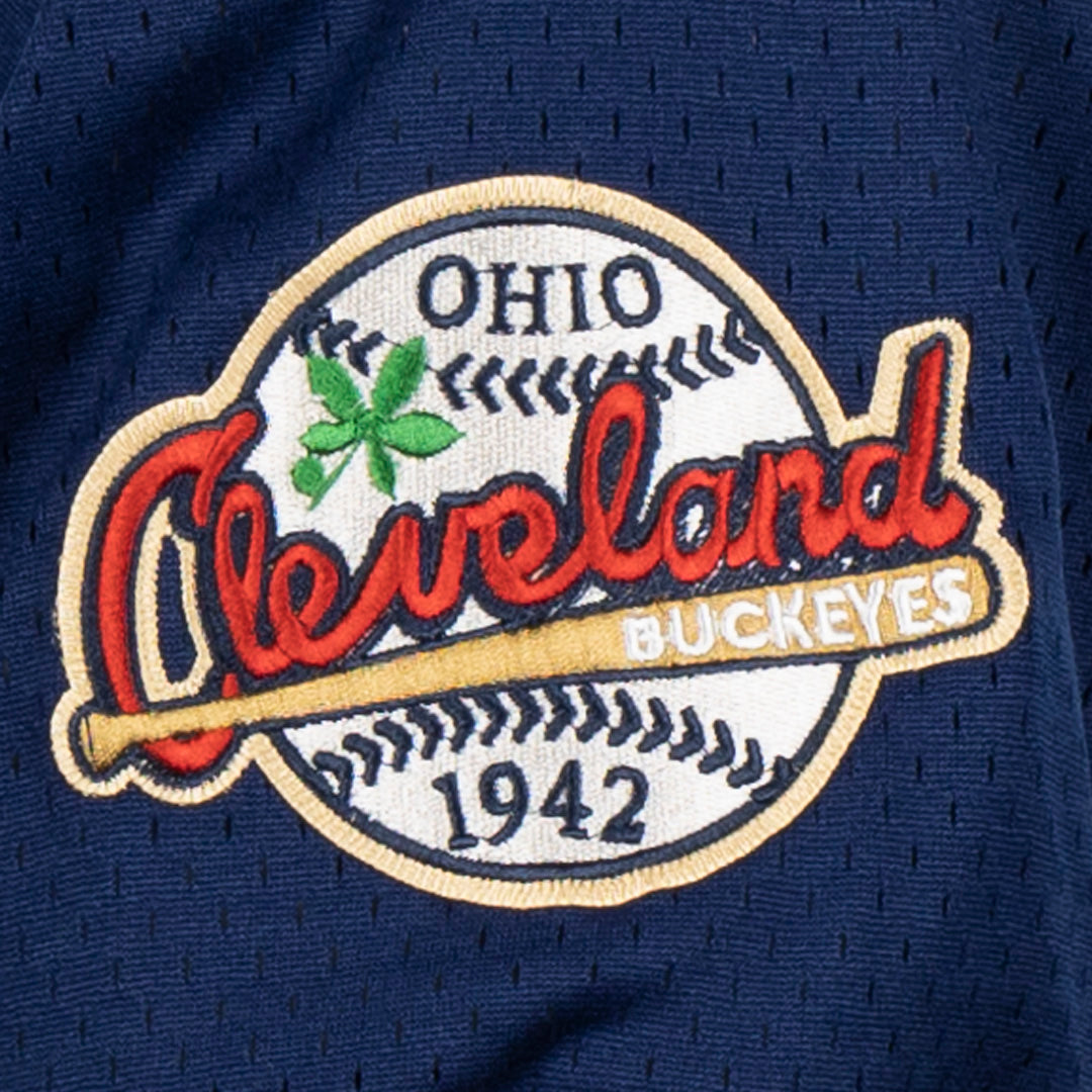 Cleveland Buckeyes Vintage Inspired NL Replica V-Neck Mesh Jersey