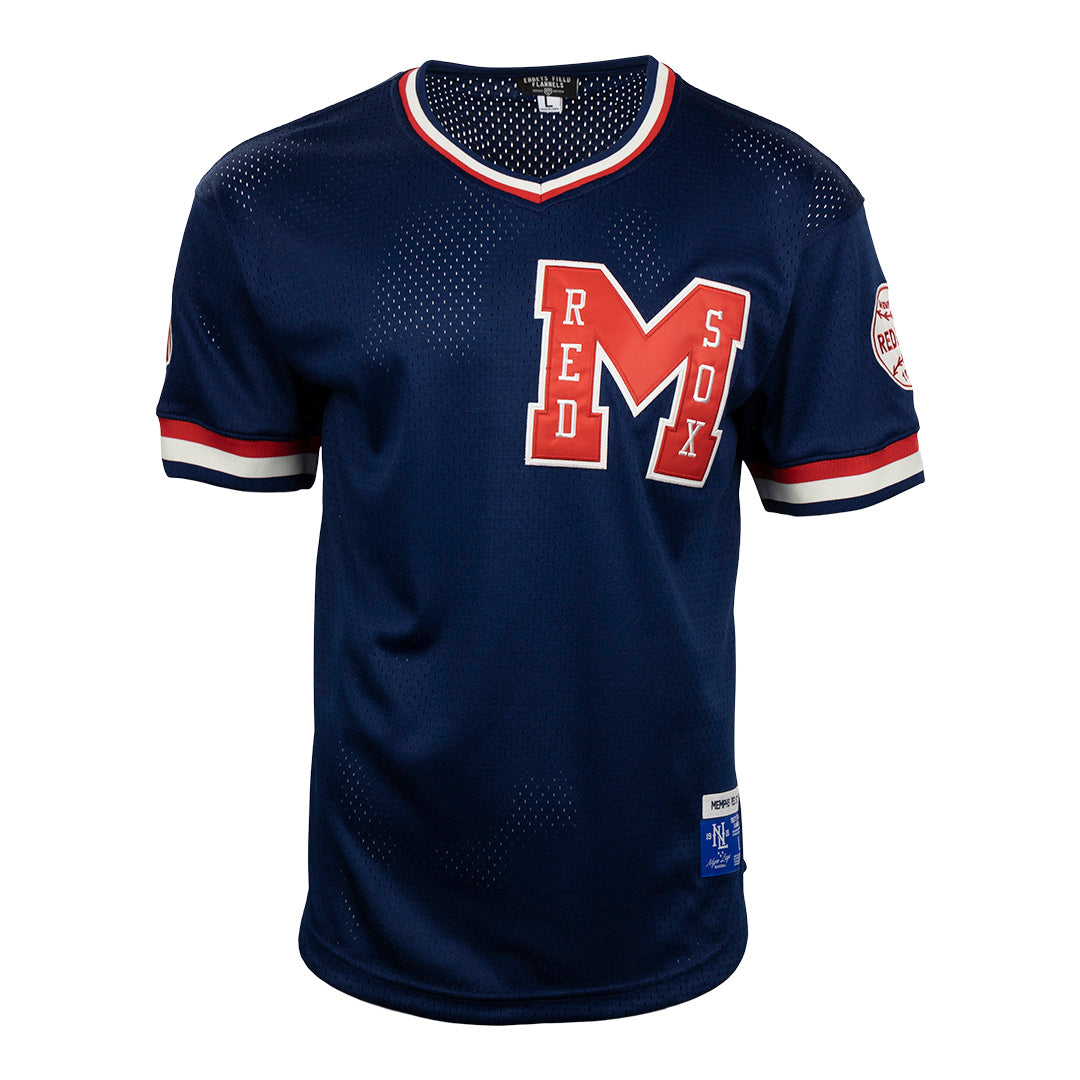 Memphis Red Sox Vintage Inspired NL Replica V-Neck Mesh Jersey