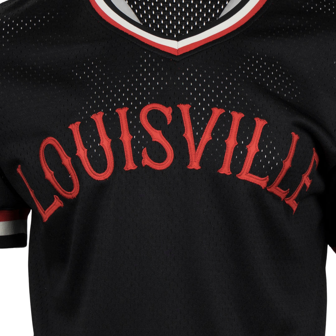 Louisville Black Caps Vintage Inspired NL Replica V-Neck Mesh Jersey –  Ebbets Field Flannels