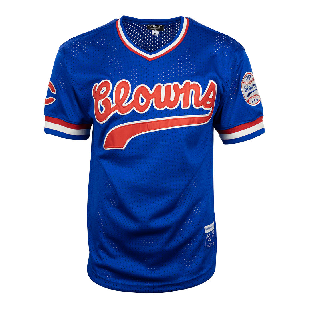 Indianapolis Clowns Vintage Inspired NL Replica V-Neck Mesh Jersey
