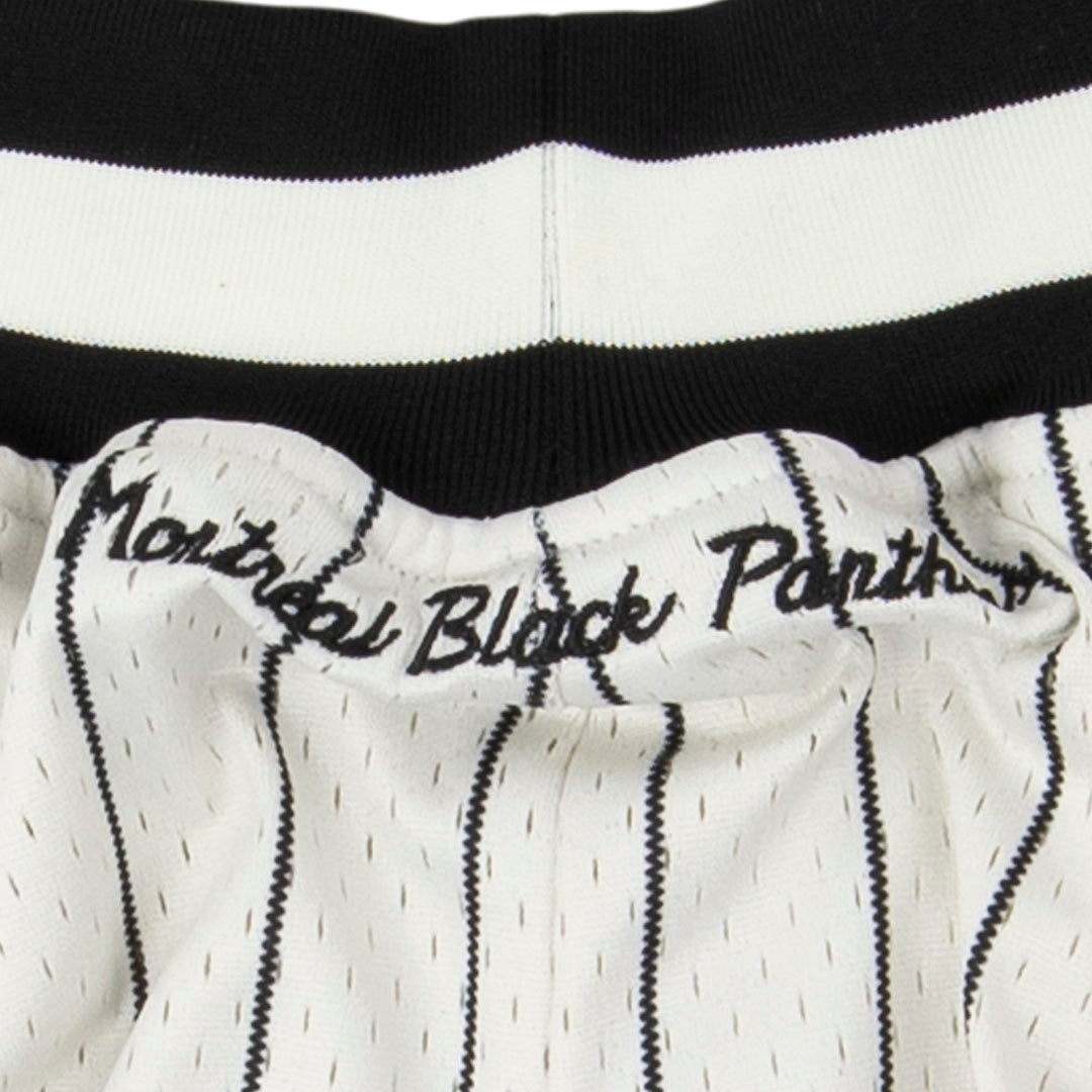 Montreal Black Panthers Vintage Inspired NL Replica Pinstripe Mesh Shorts