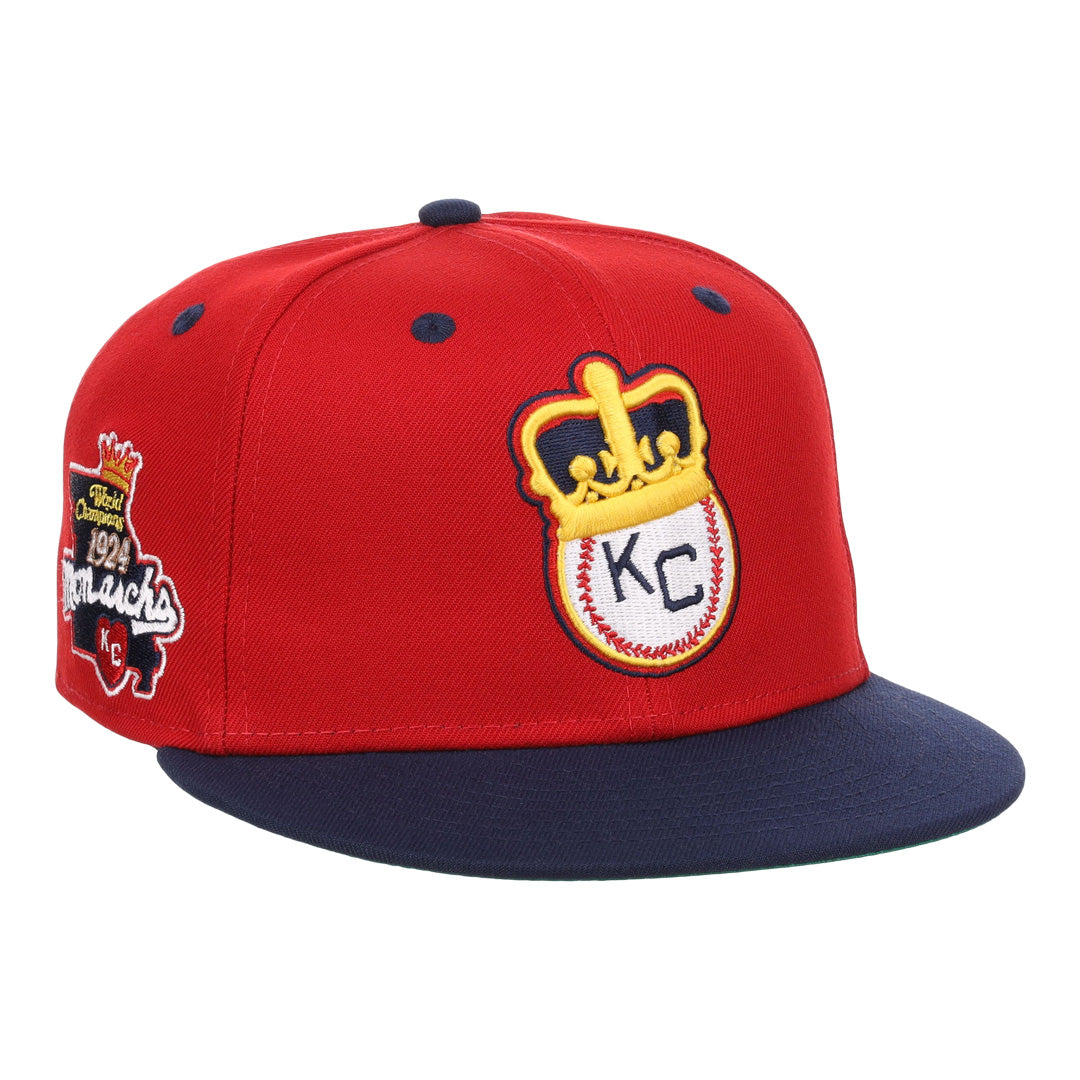 Kansas City Monarchs NLB Flip Fitted Ballcap - Red