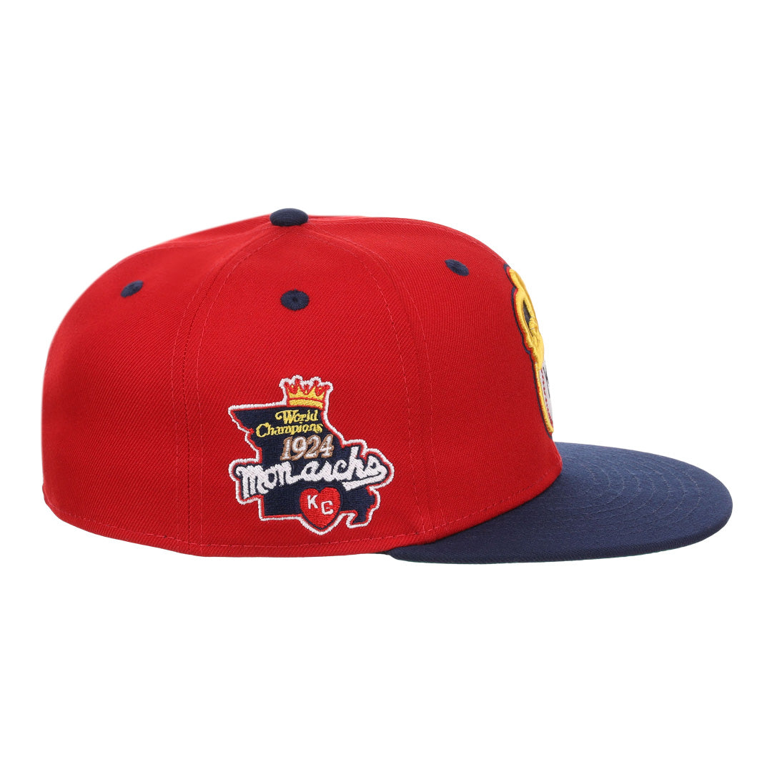 Kansas City Monarchs NLB Flip Fitted Ballcap - Red