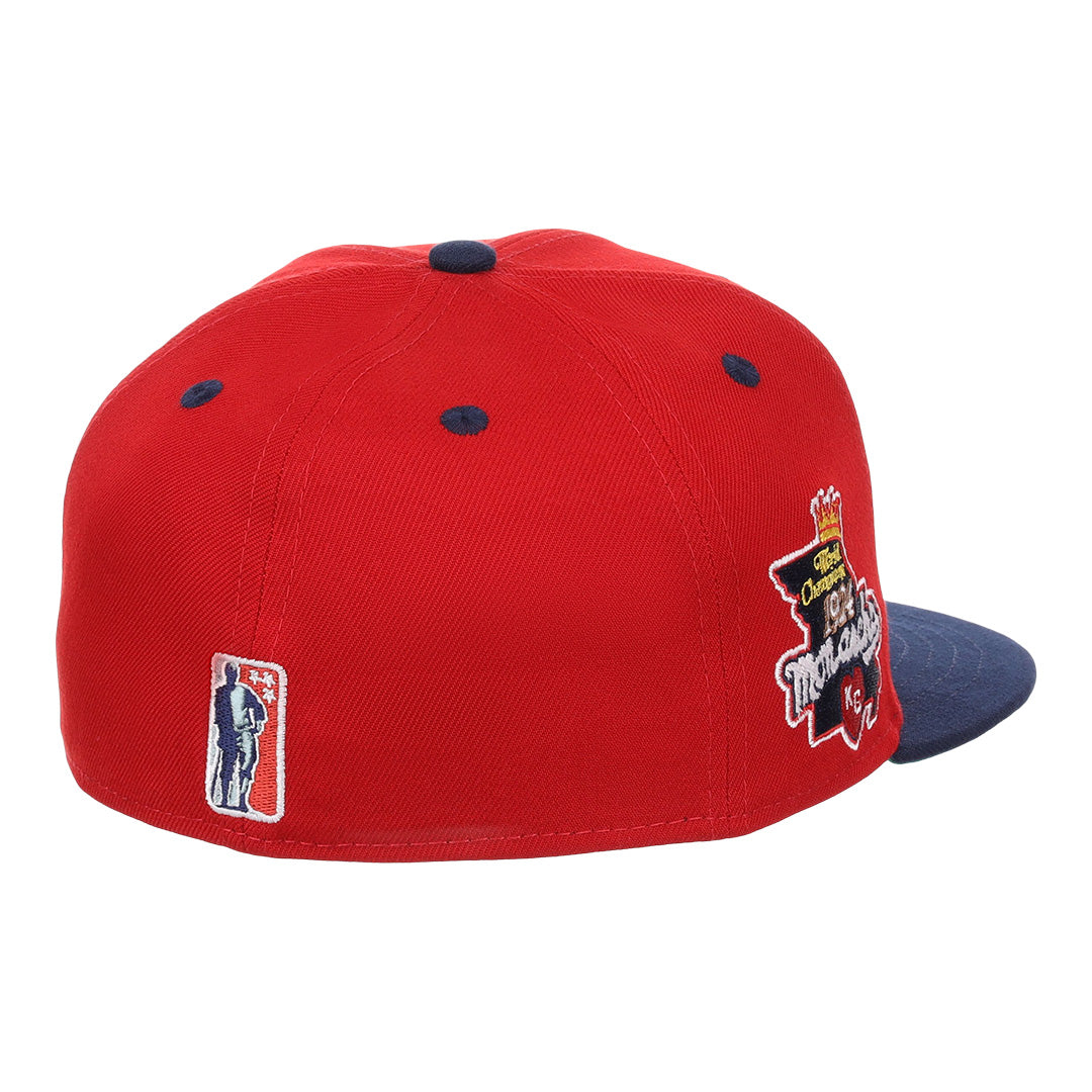 Kansas City Monarchs NLB Flip Fitted Ballcap - Red