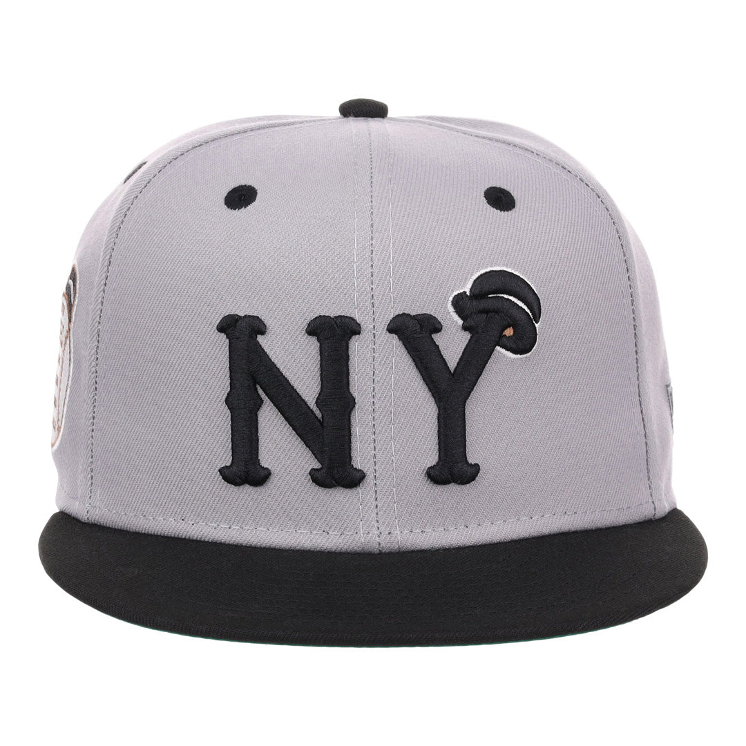 New York Black Yankees NLB Flip Fitted Ballcap - Gray