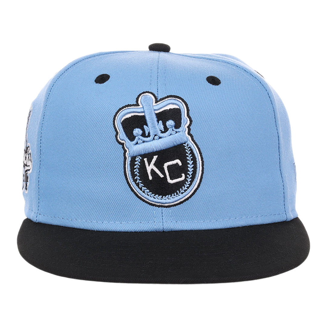Kansas City Monarchs NLB Sky Blue Fitted Ballcap