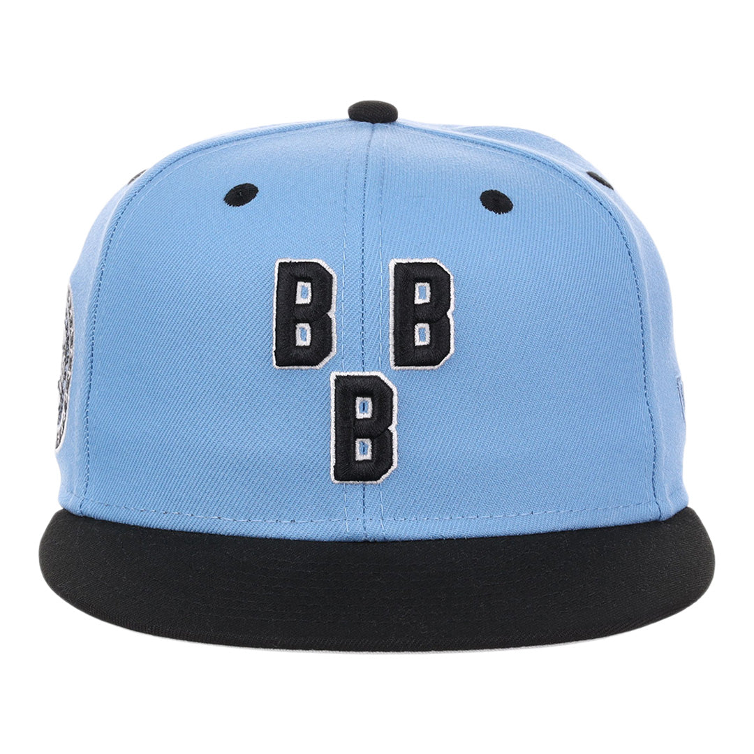 Birmingham Black Barons NLB Sky Blue Fitted Ballcap - Ebbets Field Flannels