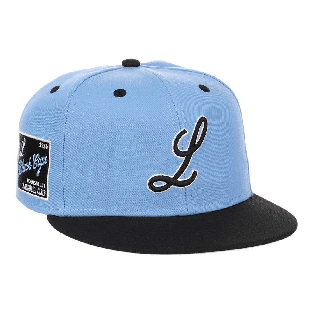 Louisville Black Caps NLB Sky Blue Fitted Ballcap