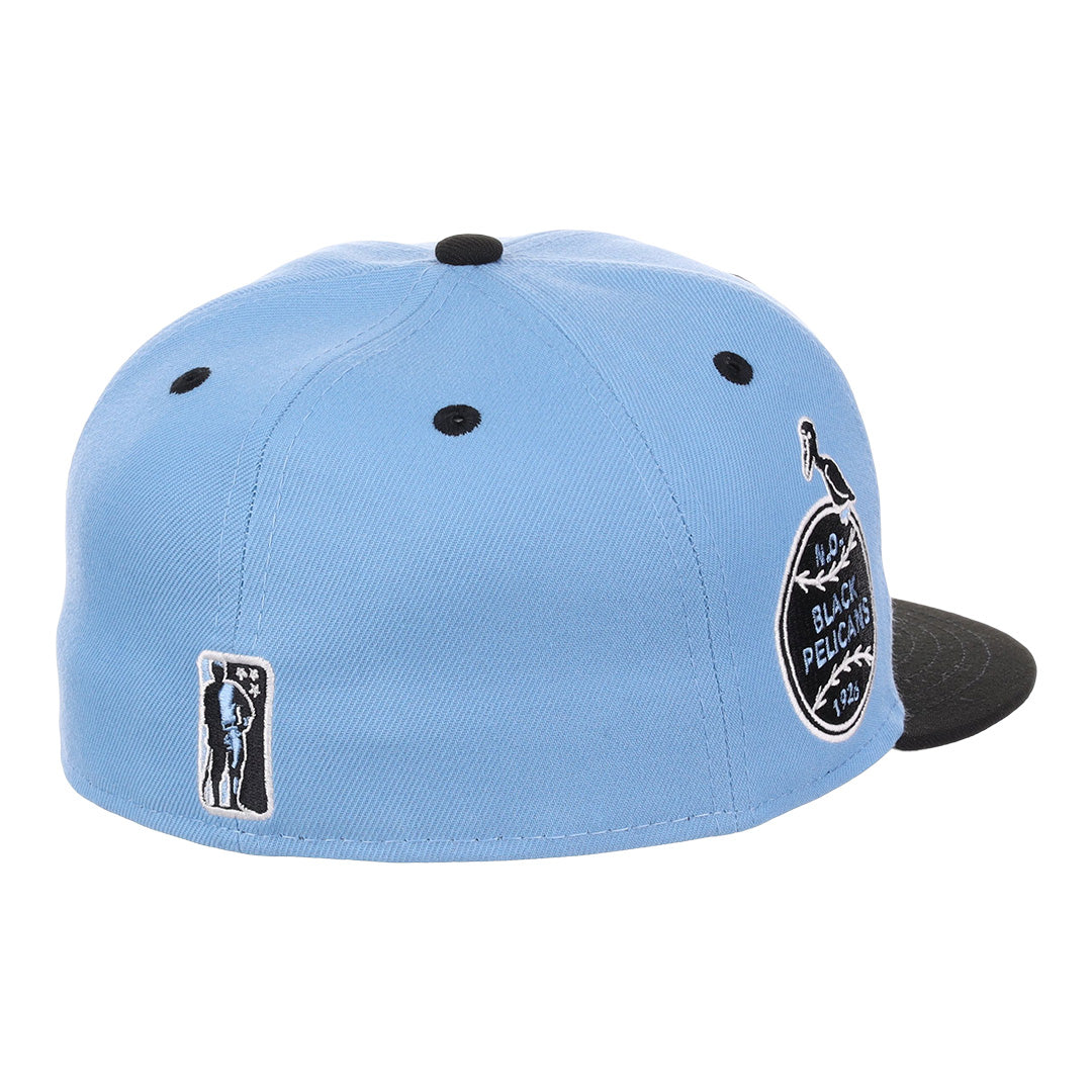 New Orleans Black Pelicans NLB Sky Blue Fitted Ballcap