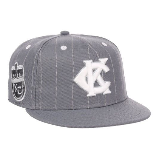 Kansas City Monarchs NLB Black Pinstripe Fitted Ballcap