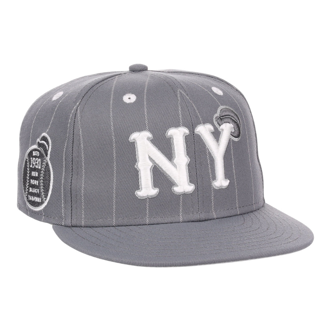 New York Black Yankees NLB Black Pinstripe Fitted Ballcap