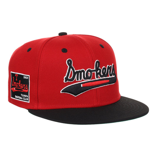 Tampa Smokers NLB Red and Black Fitted Ballcap