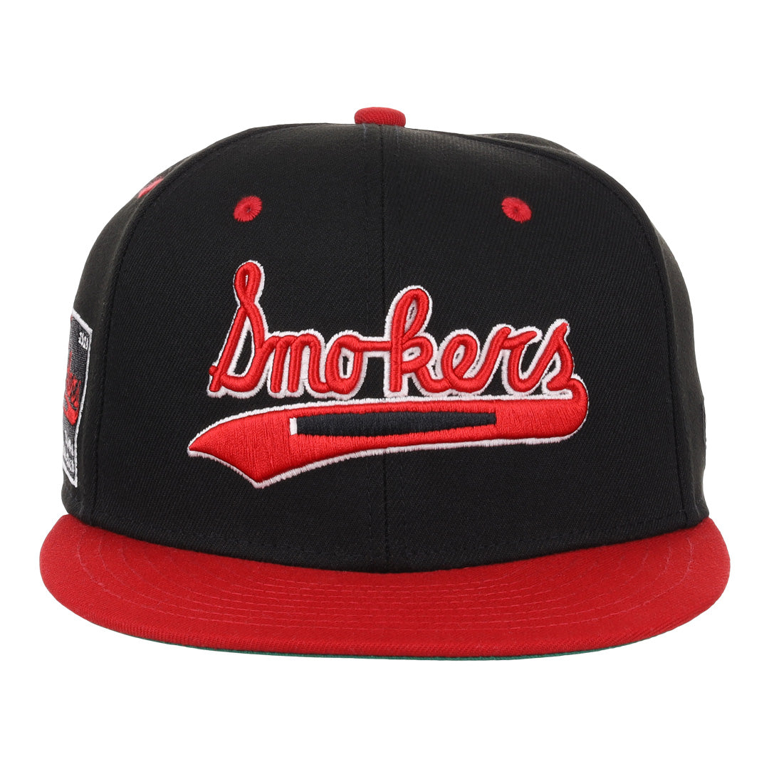 Tampa Smokers NLB Black and Red Fitted Ballcap